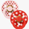 BIBS Studio Colour Polka Schnuller 2er-Pack Latex Größe 1, Blossom/Candy Apple