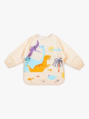 Miniland Langärmliges Lätzchen mit Tasche, Jurassic