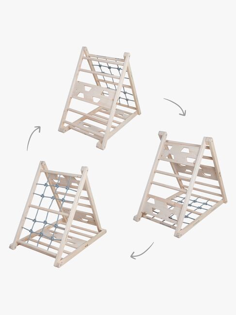 Roba Holz-Kletterdreieck, Grau/Natur