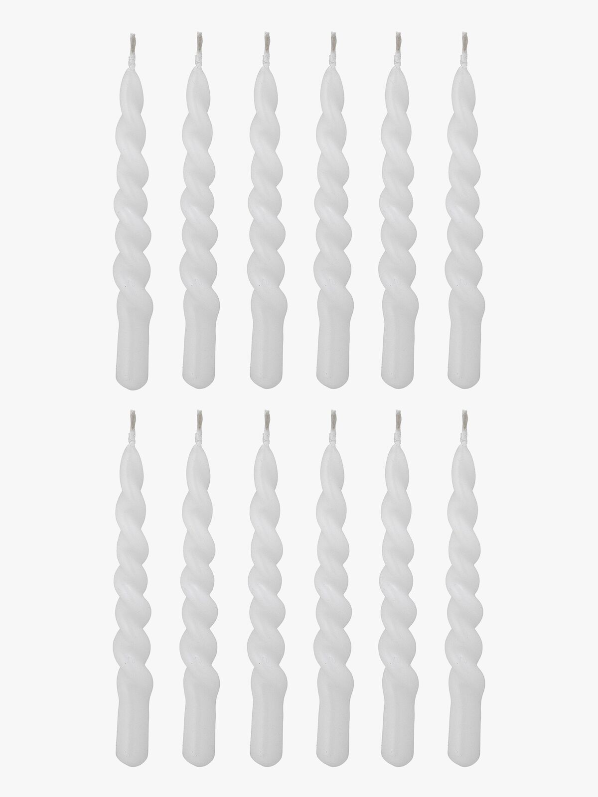 Bloomingville Twist Kerze Paraffin, Weiß