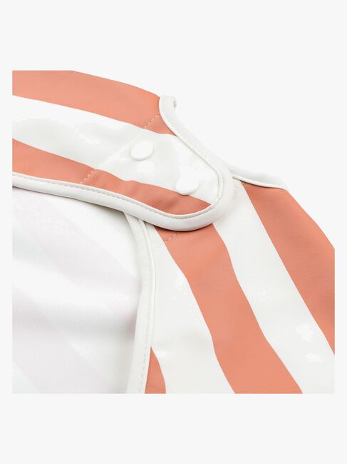 Done By Deer Langärmliges Lätzchen, Stripes Papaya