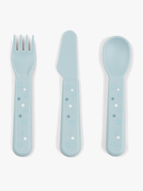 Done By Deer Foodie Besteck Happy Dots, Blau