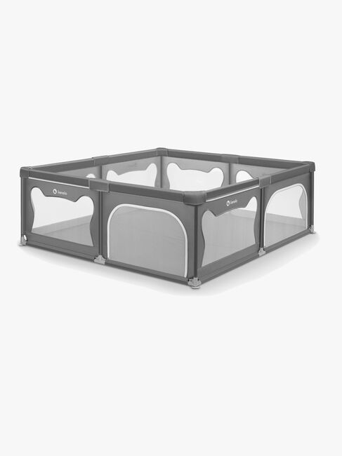 Lionelo WILLOW XL Laufgitter  für Kinder & Babys, Grey Concrete