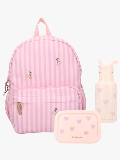 Kidzroom Rucksack, Trinkflasche & Brotdose Nostalgia, Rosa