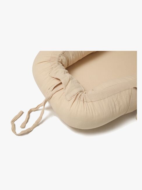 Alice & Fox ALBA Babynest mit Griffen, Beige Muslin