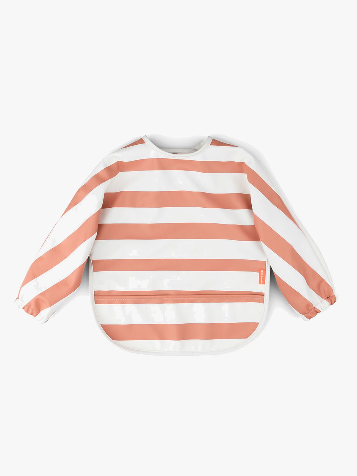 Done By Deer Langärmliges Lätzchen, Stripes Papaya