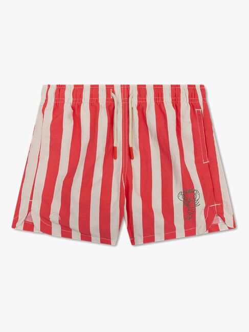 Swim Essentials Badehose, Lobster Stripe Beige/Red
