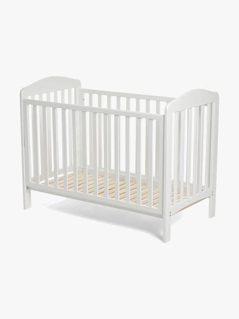JLY ELLA Dream Lux Gitterbett Dropside mit Babymatex Matratze 60x120, Weiß