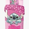 Disney Lilo & Stitch Bettwäsche 140x200 cm, Rosa