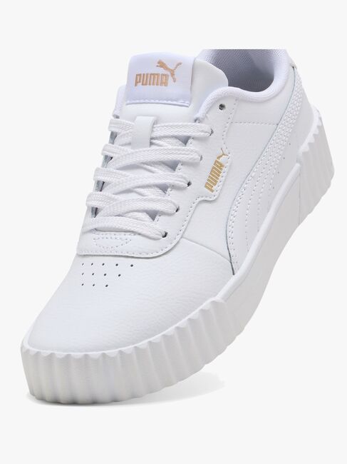 Puma Carina 3.0 Jr Sneaker, White/Gold