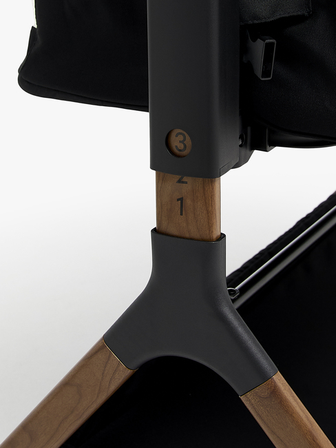 Beemoo CARE Luna Beistellbett, Black/Ebony Oak