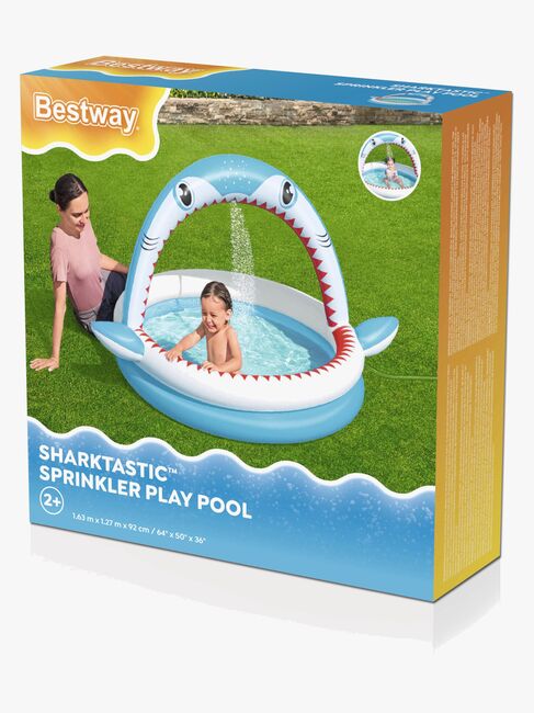 Bestway Kinderpool mit Wassersprinkler Sharktastic