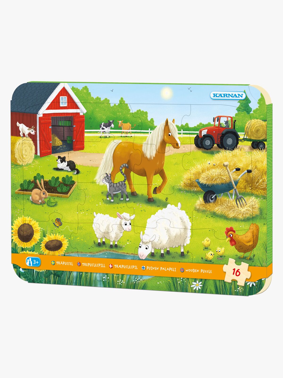 Kärnan Rahmenpuzzle Auf Dem Bauernhof 16 Teile