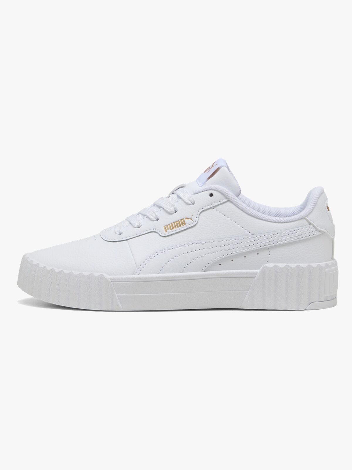 Puma Carina 3.0 Jr Sneaker, White/Gold