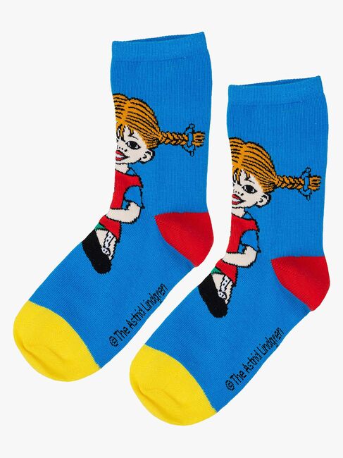 Pippi Langstrumpf X Martinex Pippi Socken 2er-Pack, Blau/Rot