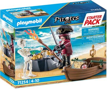 Playmobil 71254 Pirates Baukasten Starter Pack Pirat mit Ruderboot