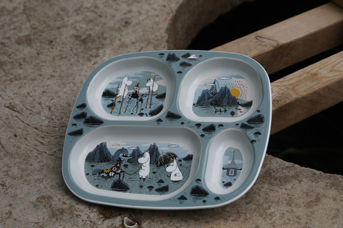 Mumin Inselchen & Schären Unterteilter Teller