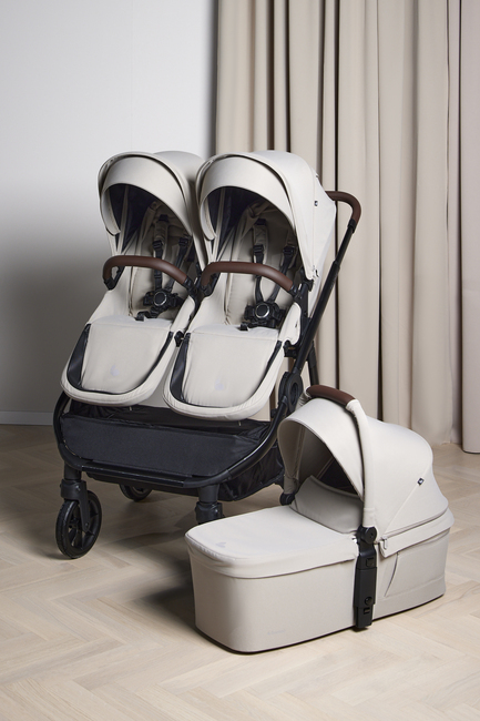 Beemoo Pro Twin 2 Geschwisterwagen inkl. Liegewanne, Latte Beige