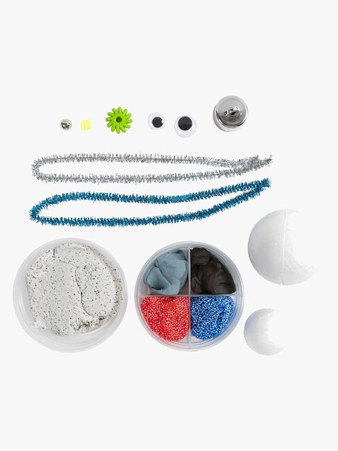 Creativ Company Bastelset Mini Modelliermasse Roboter, Blau/Grau/Rot