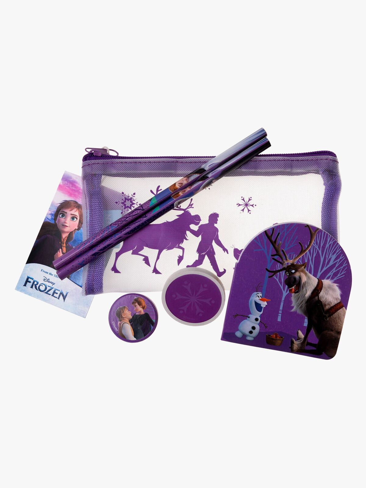Disney Die Eiskönigin Federmäppchen mit Schreibset, Lila