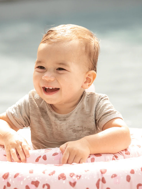 Swim Essentials Baby Schwimmring, Old Pink Leopard