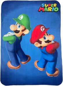 Nintendo Super Mario Fleecedecke, Blau