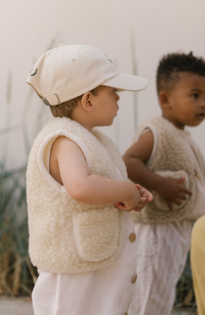 BINIBAMBA Merino Snuggle Weste, Milk