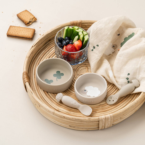 Done By Deer Sheepy Silikon Schüssel 2er-Pack, Sand