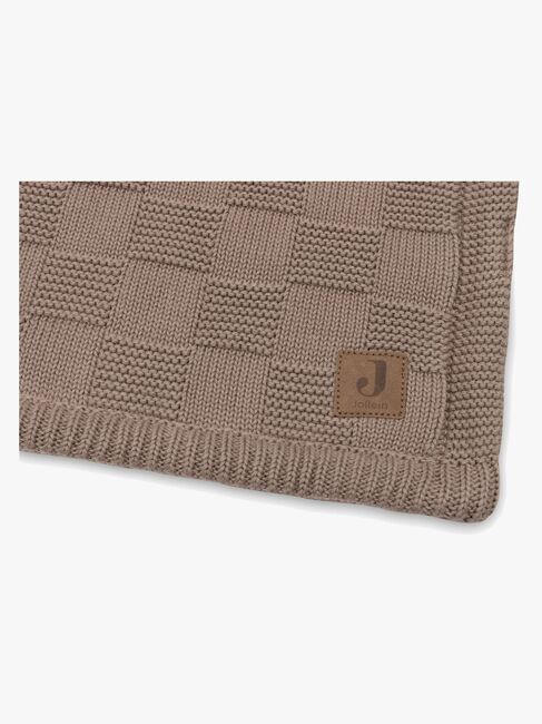 Jollein Decke 75x100 cm Box Knit/Velvet, Milky Coffee