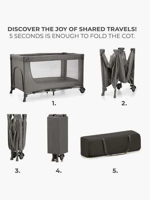 Kinderkraft JOY 2 Reisebett, Dark Grey