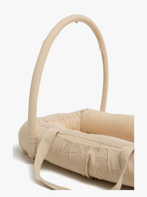 Alice & Fox ALBA Babynest mit Griffen, Beige Muslin