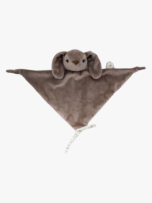 CarloBaby  Kaninchen Schmusetuch mit Schnullerkette, Dunkelbraun