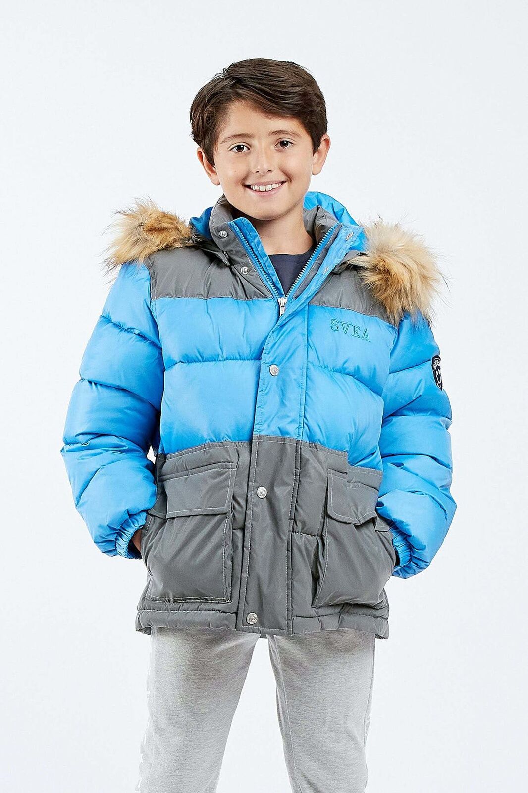 Svea Contrast Padded Parka, Magic Blue