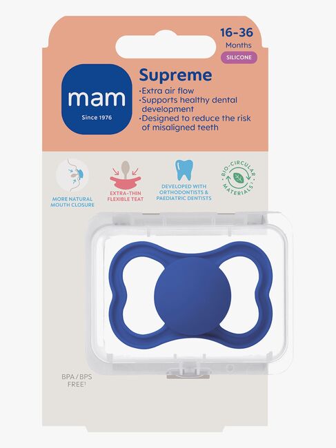 MAM Supreme Schnuller Silikon 16-36m, Blau