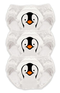 My Carry Potty Pinguin Töpfchen-Trainingshosen 3er-Pack, Weiß