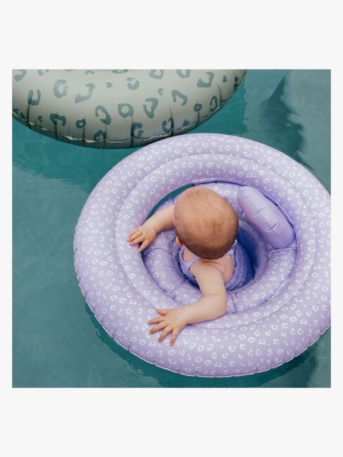 Swim Essentials Schwimmring Baby, Lila Leopard