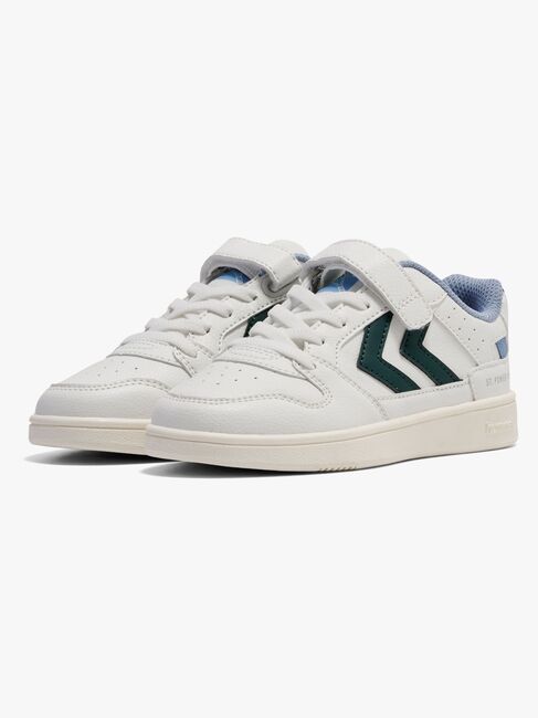 Hummel St Power Play Jr Sneaker, White/Green