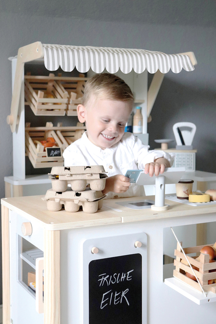 Small Foot Marktstand Kaufladen & Küche, Weiß