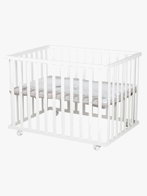 Roba Laufgitter mit Rädern, Indian Bears White