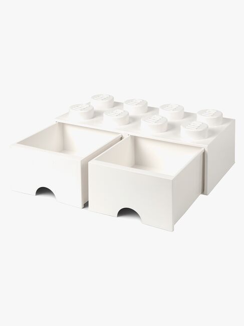 LEGO Aufbewahrungsbox mit Schublade 8, Weiß
