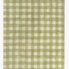 Lorena Canals Waschbarer Vichy Teppich 150x180 cm, Matcha