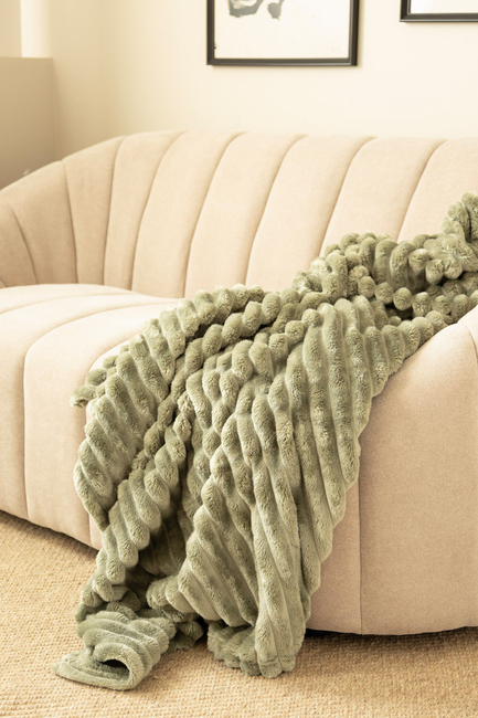 KMCarpets Stripe Decke 130x170, Grün