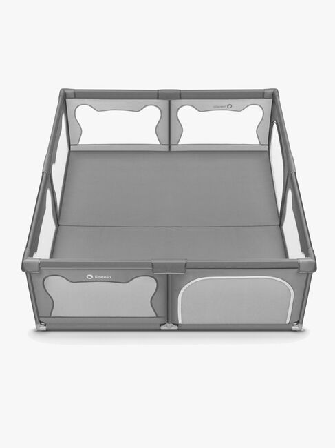 Lionelo WILLOW XL Laufgitter  für Kinder & Babys, Grey Concrete
