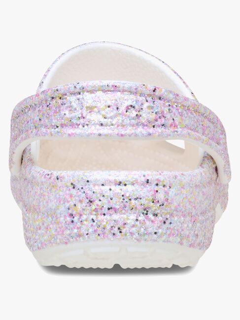 Crocs Classic Fantasy Glitter Pantoffeln, Weiß