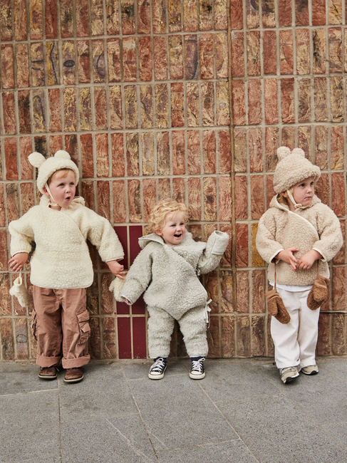 BINIBAMBA Merino Fäustlinge, Milk