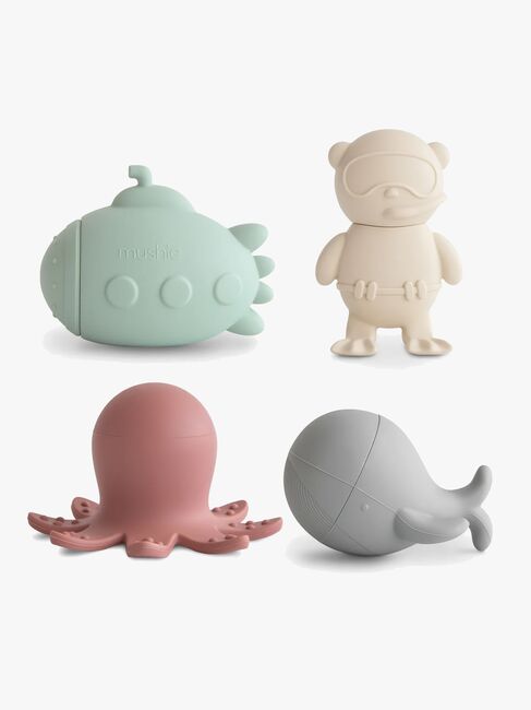 Mushie Badespielzeug Meeresleben 4er-Pack
