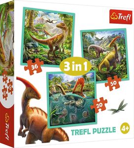 Trefl Puzzles Dinosaurier 3-in-1
