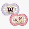 MAM Orginal Night Schnuller Silikon 2er-Pack 16-36m, Rosa