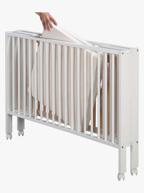 tiSsi  Faltbar Babybett mit Matratze, Weiß