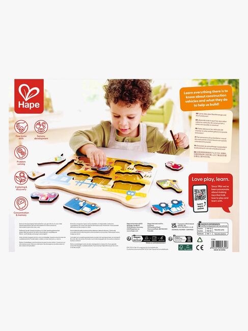 Hape Knopfpuzzle Baustellenfahrzeuge 10 Teile